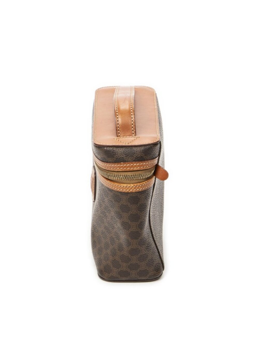 Celine Top Handle Toiletries Pouch Brown Macadam Canvas - Picture 3 of 10